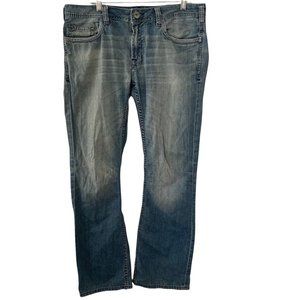 Buffalo Jeans Mens 36x31 Destroyed Medium Wash Blue